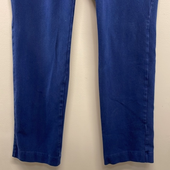 Lands’ End Starfish Mid Rise Slim Leg Pants Deep Sea Navy M/T (10-12) - Picture 3 of 16